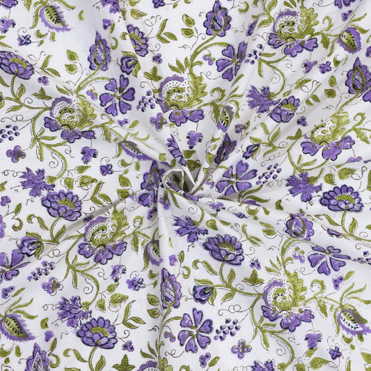 Small Lavender Flowers  | 210TC Pure Cotton Bedsheet