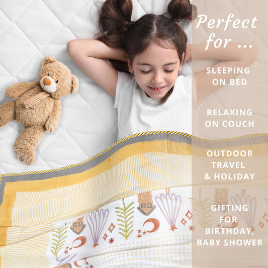 Polka Homes  | Pure Mulmul Cotton | Flannel filling