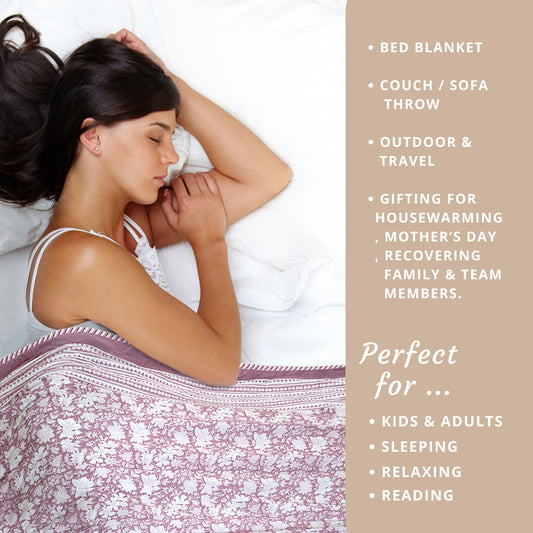 Vintage Pink | Pure Mulmul Cotton | Flannel filling