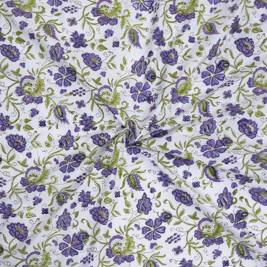 Small Lavender Flowers| 300TC Mercerized Cotton Bedsheet