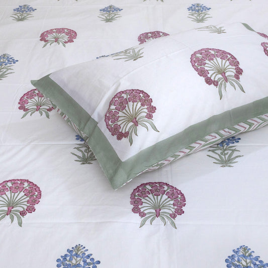 Balsam on White | 300TC Mercerized Cotton Bedsheet