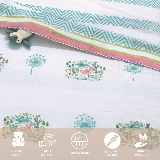 Bunny | Pure Mulmul Cotton | Flannel filling
