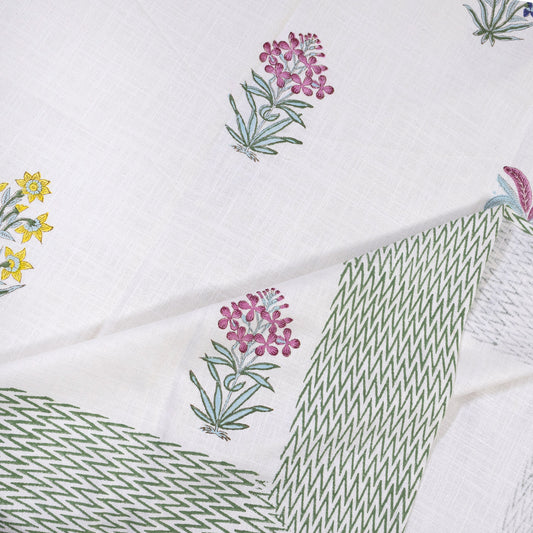Floral White  | Pure Cotton Bedsheet