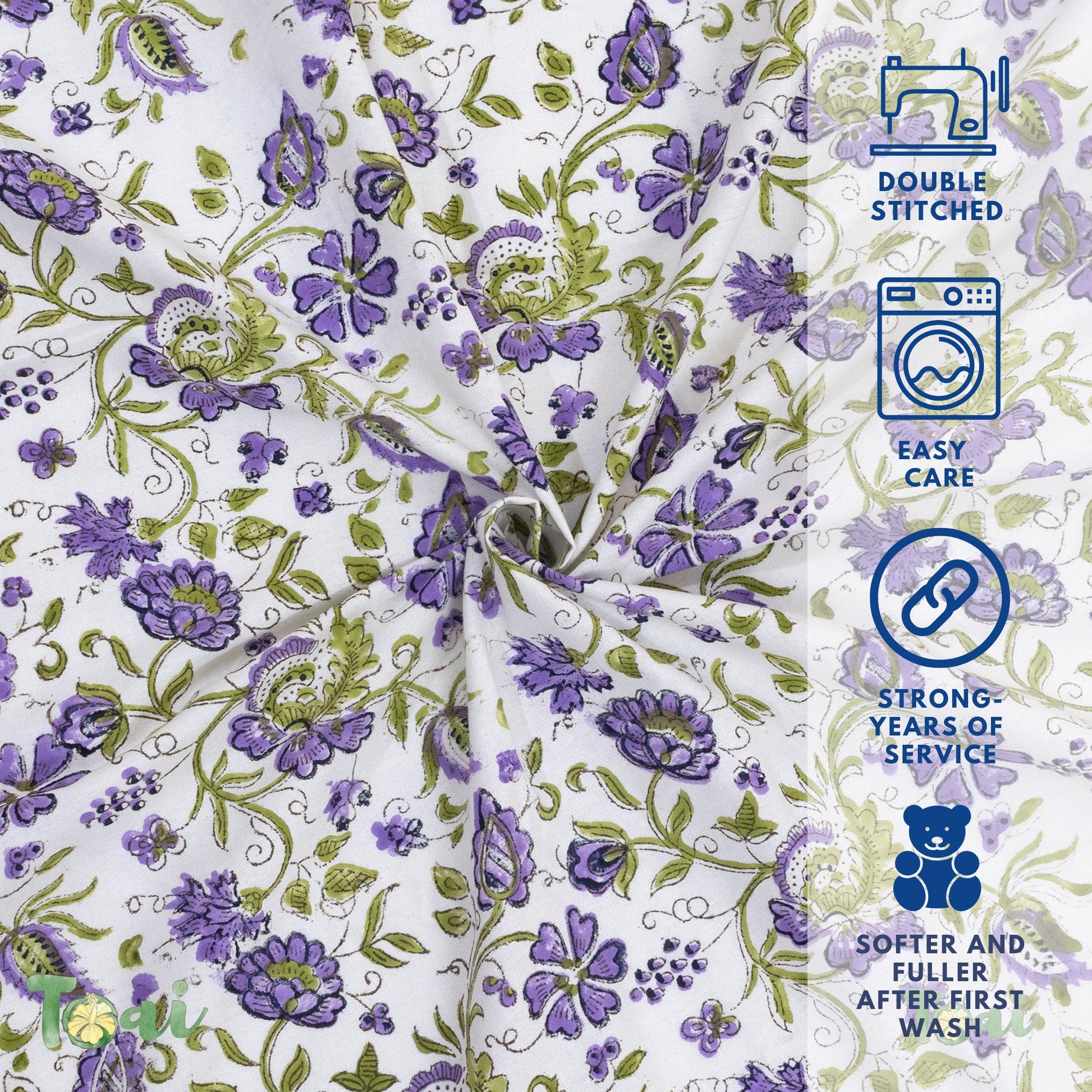 Small Lavender Flowers  - Single bed bedsheet with pillow covers