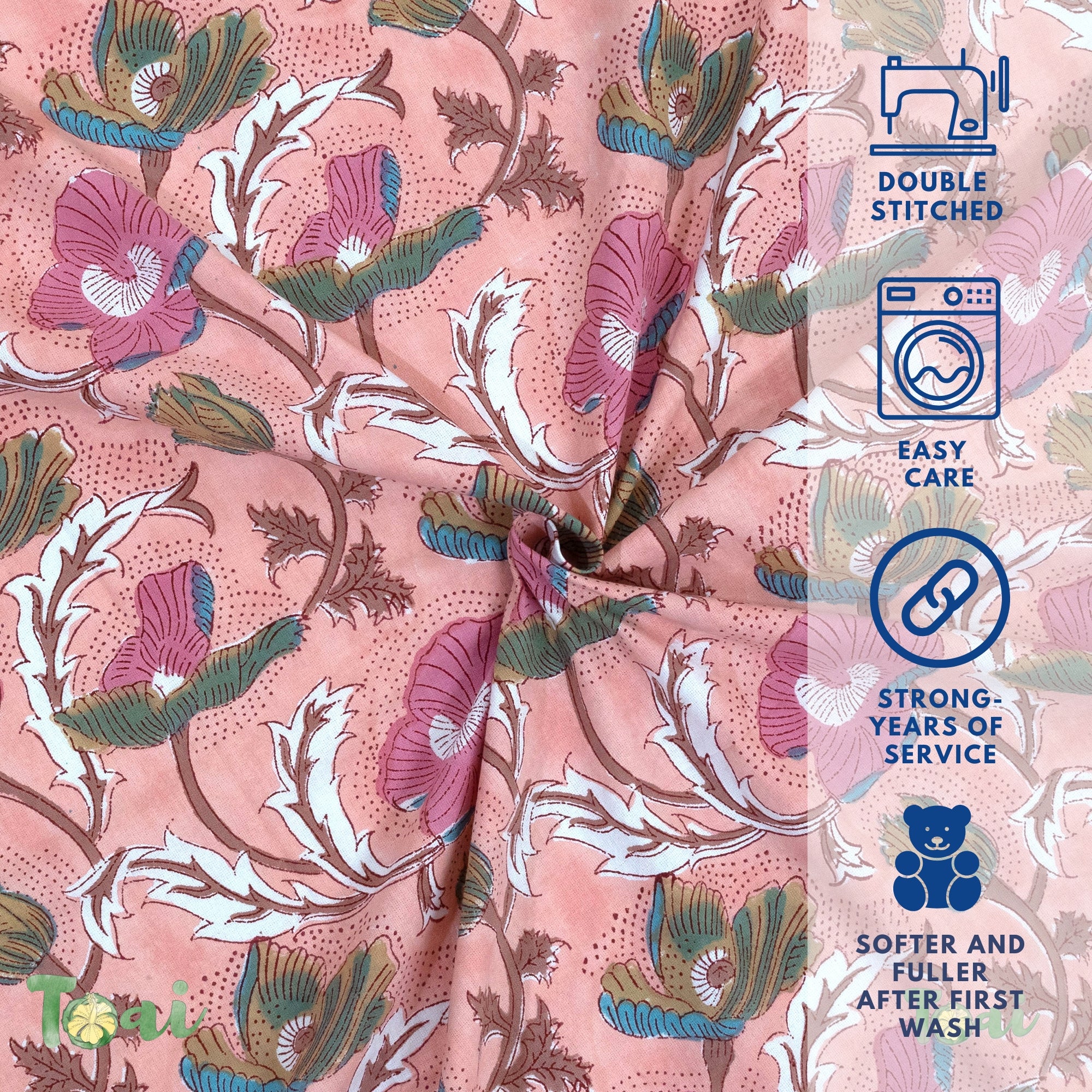 French Poppies| Fine Quality Bedsheet