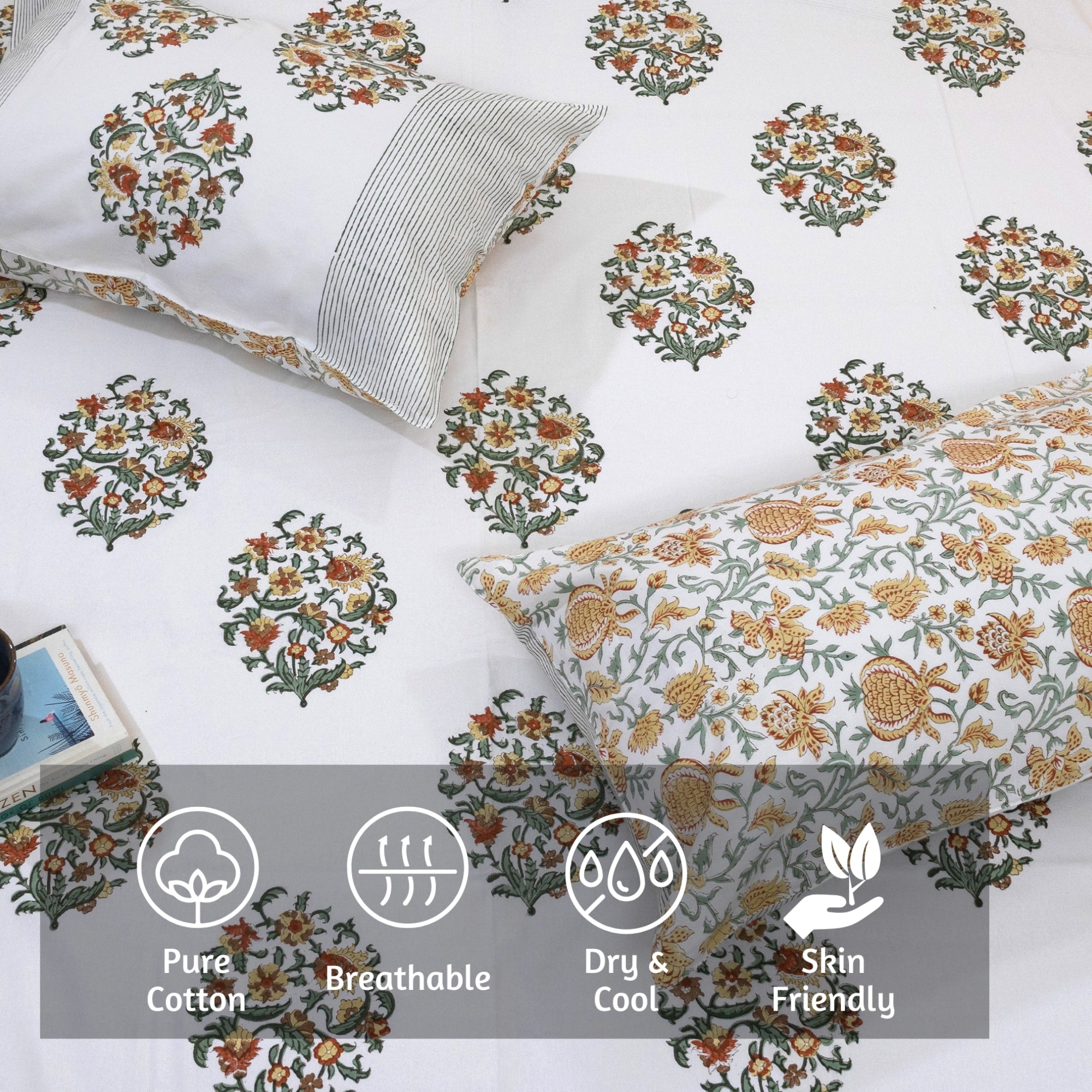 Earthy Mugal Motif | Fine Quality Bedsheet