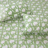 Green Kalamkari | 300TC Mercerized Cotton Bedsheet
