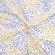 Yellow Grey Pattern| Premium Bedsheet
