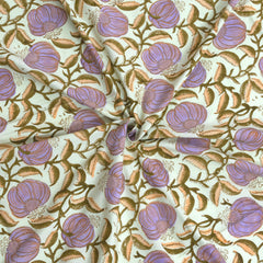 Round Flowers on Green | 300TC Bedsheet | 2 Pillow Covers | Mulmul Cotton Dohar