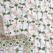 Lotus Vines | Premium Bedsheet