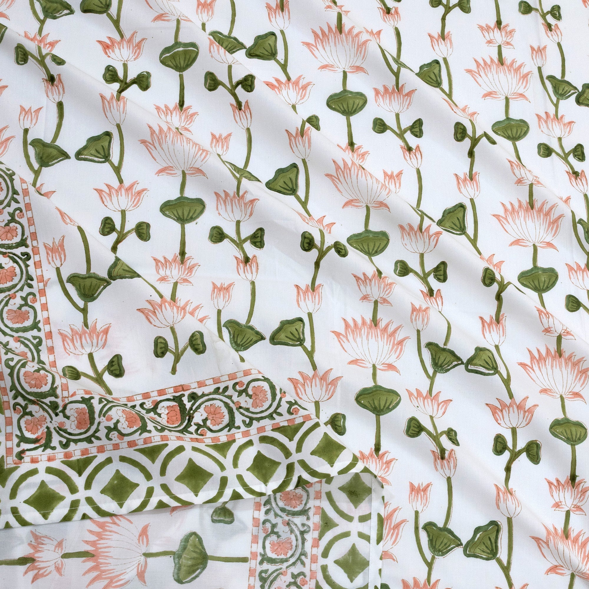 Lotus Vines | Premium Bedsheet