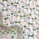 Lotus Vines | 300TC Mercerized Cotton Bedsheet