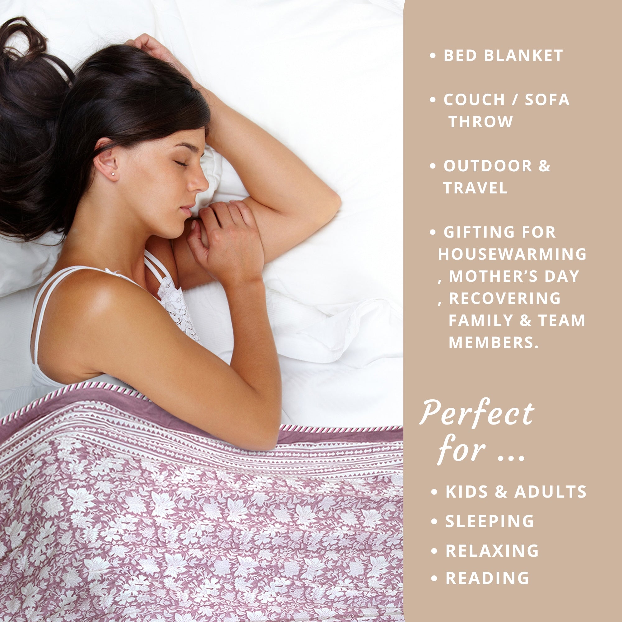 Vintage Pink Kalamkari | Dohar | Summer Blanket