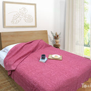 Bikaneri Applique| Hot Pink Stonewashed| Bedcover