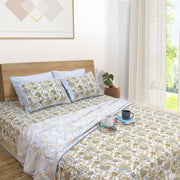 Autumn Leaves | All- Season Bedding Set | Premium Bedsheet , Pillow Covers, Dohar