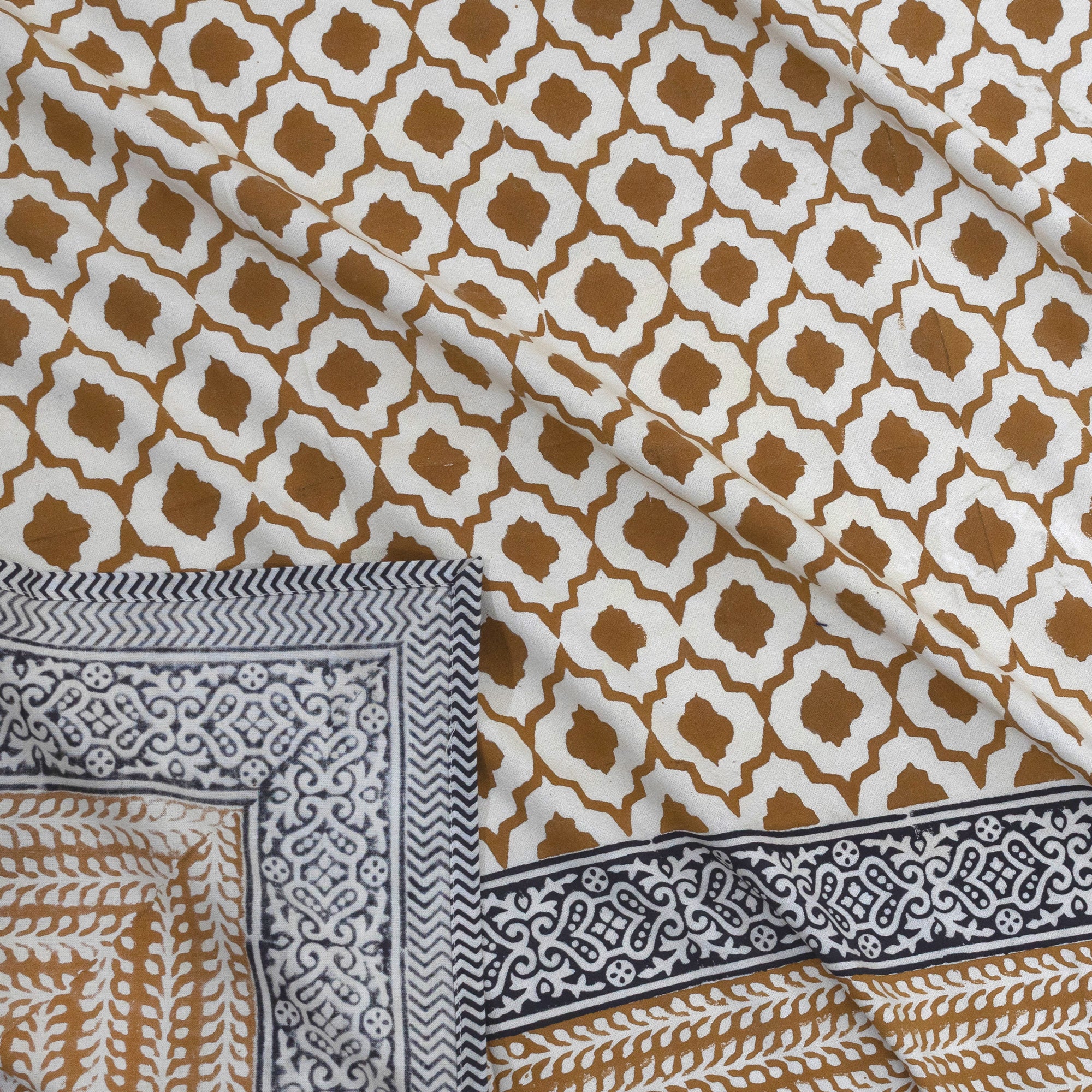 Bagru Earthy Jaal | Fine Quality Bedsheet