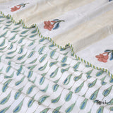 Floral Panel | Pure Mulmul Cotton | Flannel filling