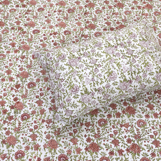 Rust Flower Spread   | 210TC Pure Cotton