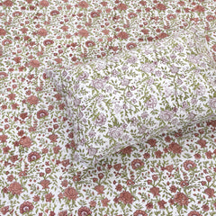 Rust Flower Spread   | 210TC Pure Cotton