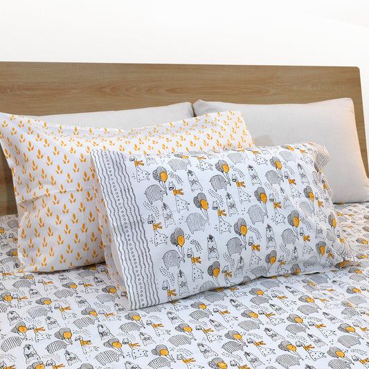 Grey Cartoon| 300TC Mercerized Cotton