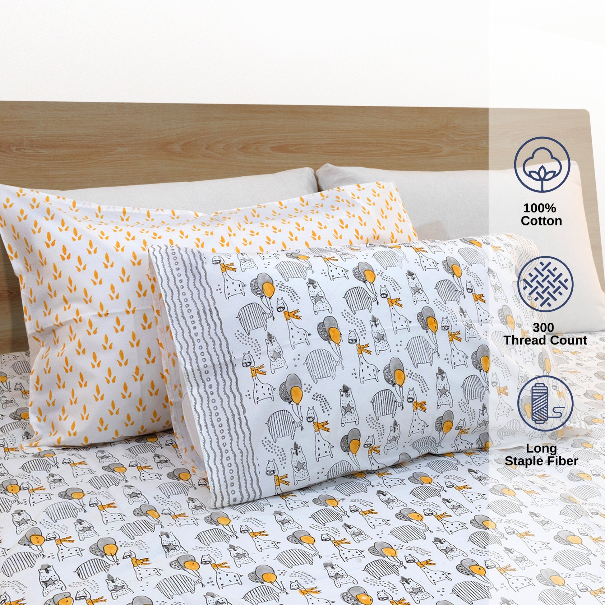 Bedsheet-with-Pillow-Cover