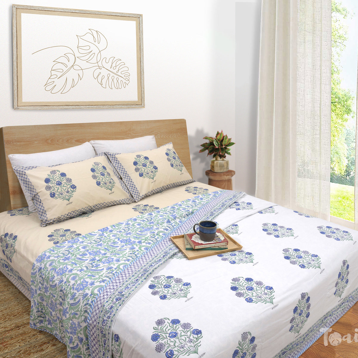Mugal Motif |All- Season Bedding Set | Premium Bedsheet , Pillow Covers, Dohar