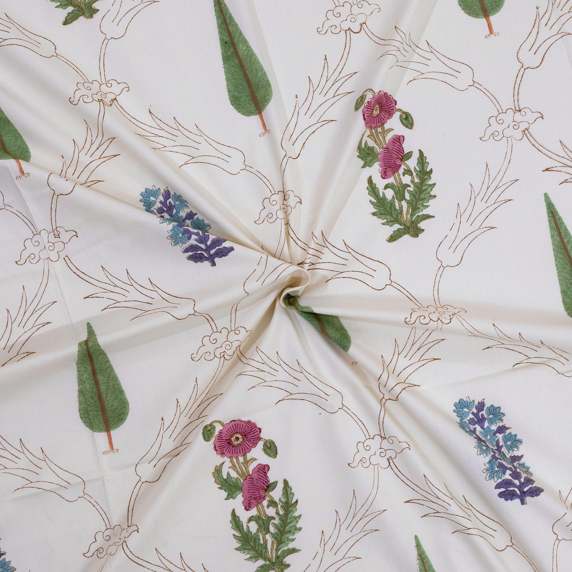 Adil Jaal (Beige Multicolor) | Premium Bedsheet