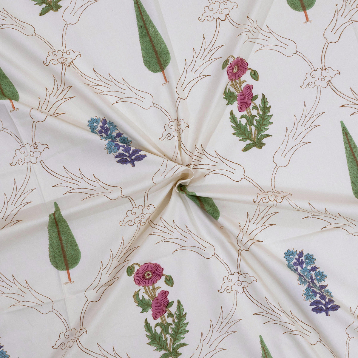 Adil Jaal (Beige Multicolor) | Premium Bedsheet