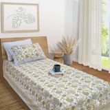 Autumn Leaves | 300TC Bedsheet | 2 Pillow Covers | Mulmul Cotton Dohar