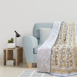 Autumn Leaves & Florals  | Pure Mulmul Cotton | Flannel filling