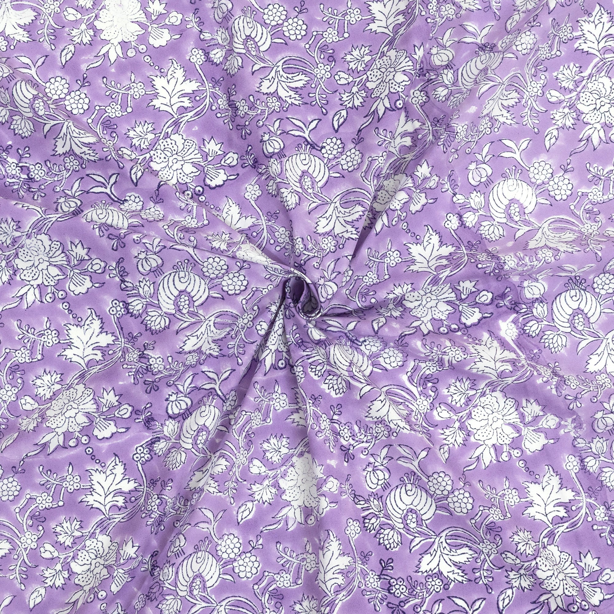 Lavender Kalamkari | Premium Bedsheet