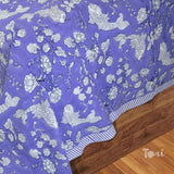Purple Kalamkari Fish | 300TC Mercerized Cotton Bedsheet