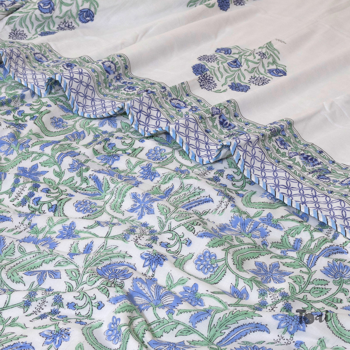 Mughal Floral Motif | Dohar | Summer Blanket