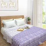 Lavender Kalamkari | Pure Mulmul Cotton | Flannel filling