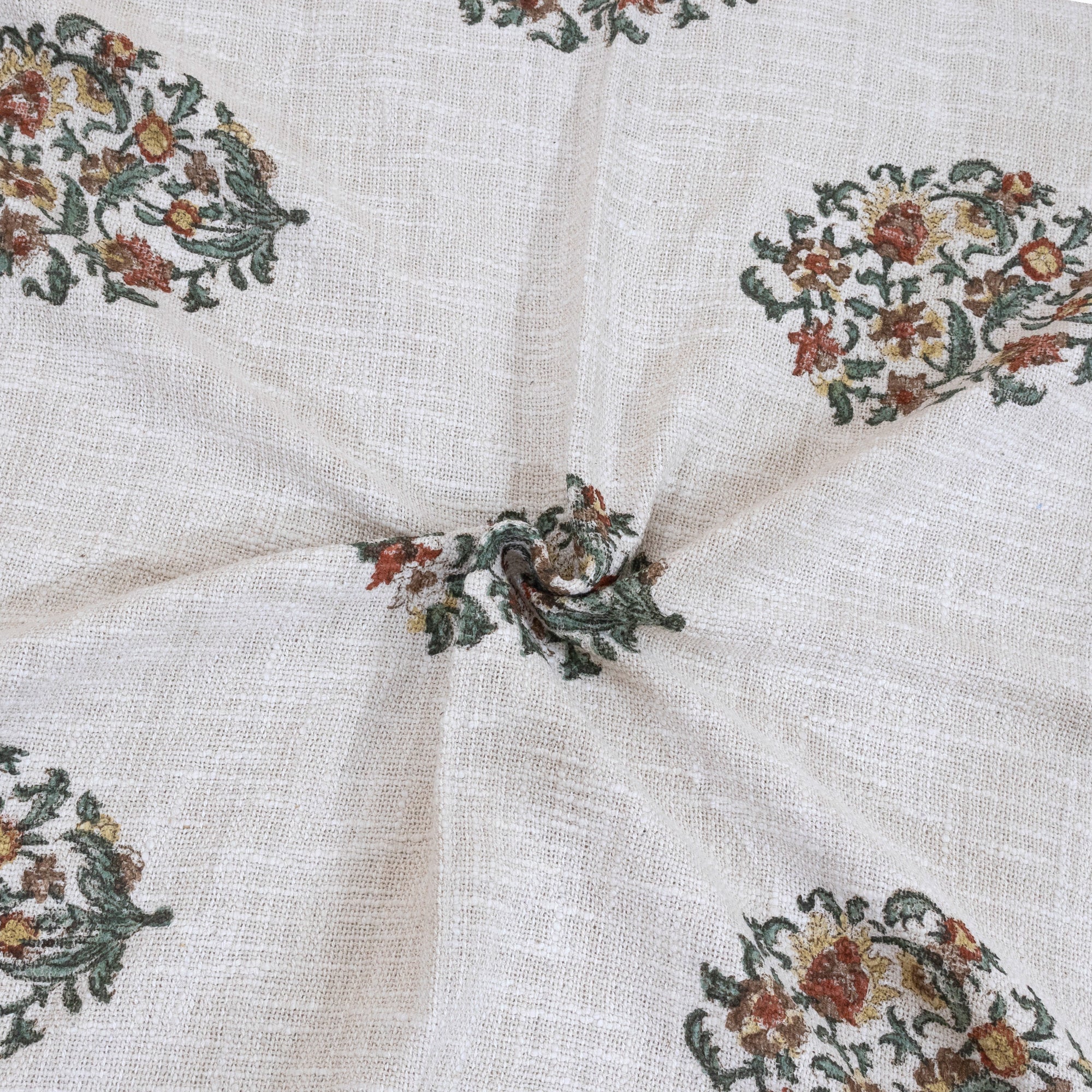 Earthy Mugal Motif | Multi Color Florals | Woven Sofa Throw