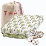 Palm Trees | Pure Mulmul Cotton | Flannel filling