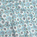 Small Blue Jaal  | 300TC Quilt | 2 Pillow Covers | Mulmul Cotton Quilt| Double bed ,King size, Queen size ,Single size| 300 TC Pure Cotton|