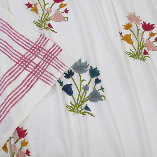 Flower Bunch on White | 210TC Pure Cotton