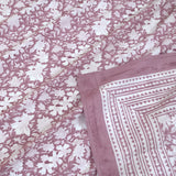 Vintage Pink| 300TC Bedsheet | 2 Pillow Covers | Mulmul Cotton Dohar