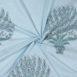 Bouquet on Light Blue |  300TC Mercerized Cotton Bedsheet