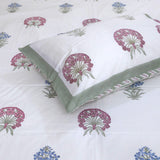 Balsam on White | 300TC Mercerized Cotton Bedsheet