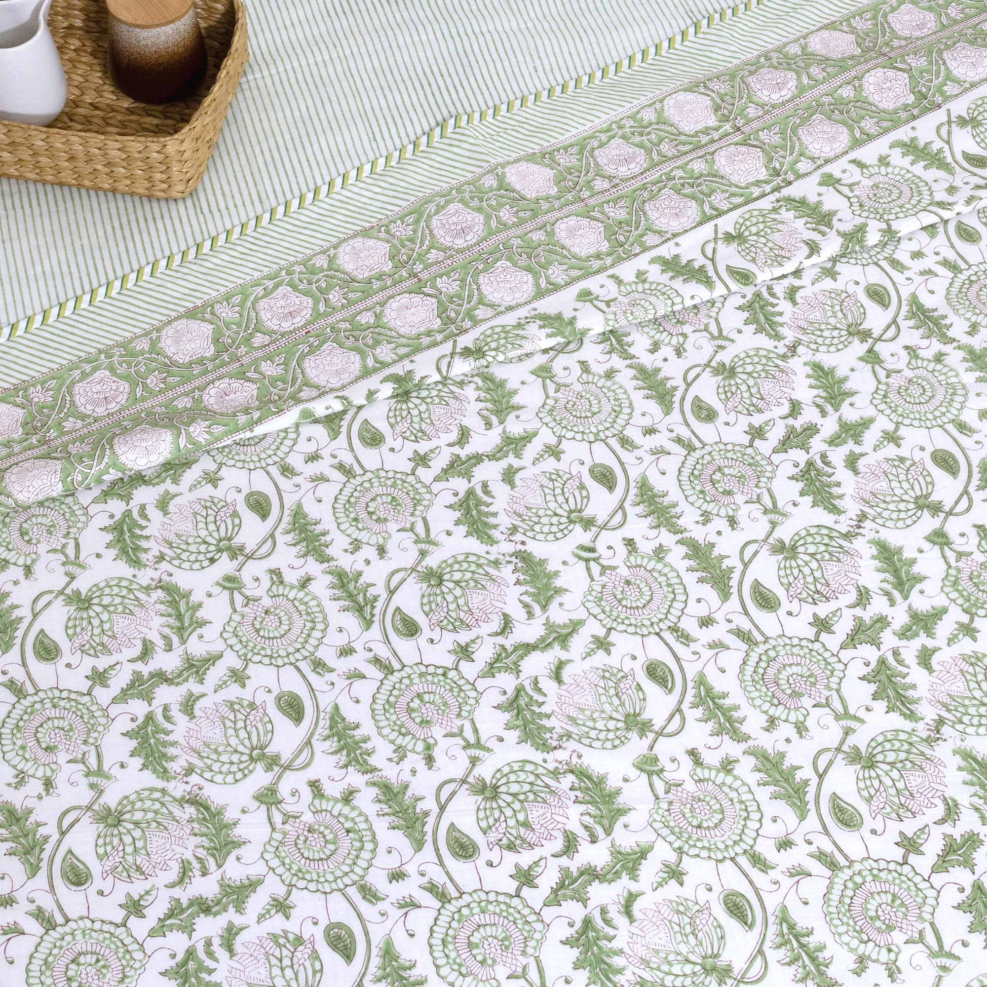 Green Kalamkari |Dohar | Summer Blanket