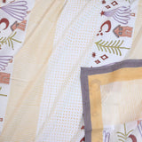 Yellow Polka Bedding Set | 300TC Bedsheet | 2 Pillow Covers | Mulmul Cotton Dohar