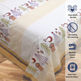 Yellow Polka Homes  | 300TC Mercerized Cotton Bedsheet