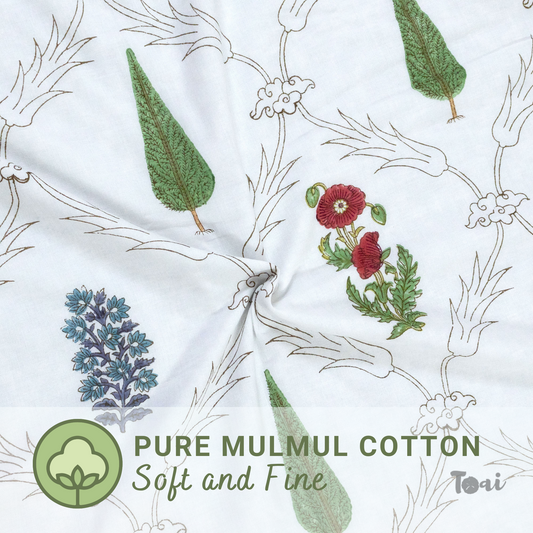 Adil Jaal| Jaipuri hand block printed| Single Dohar | Premium Mulmul Cotton| Reversible