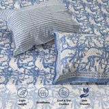 White Birds on Blue |300TC Mercerized Cotton Bedsheet