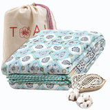 Small Blue Jaal | Pure Mulmul Cotton | Flannel filling