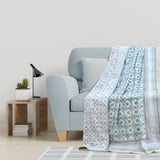 Small Blue Jaal | Pure Mulmul Cotton | Flannel filling