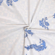 Blue Kalamkari Bird | Dohar | Summer Blanket