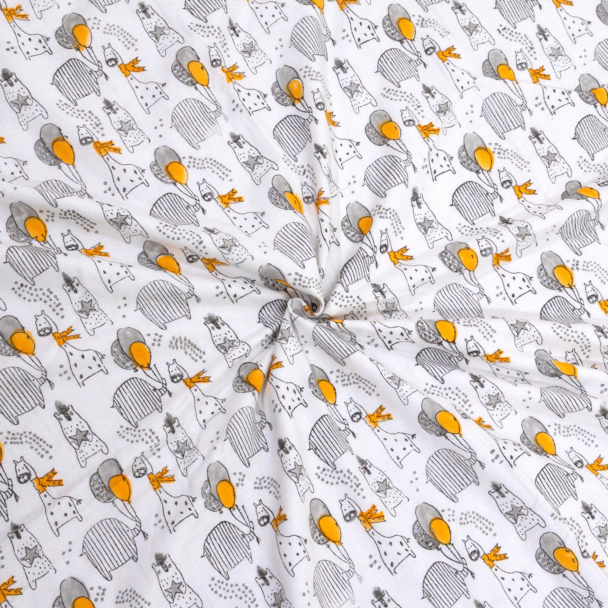 Grey Cartoon | Dohar | Summer Blanket